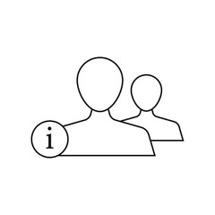 User information icon design isolated on white background