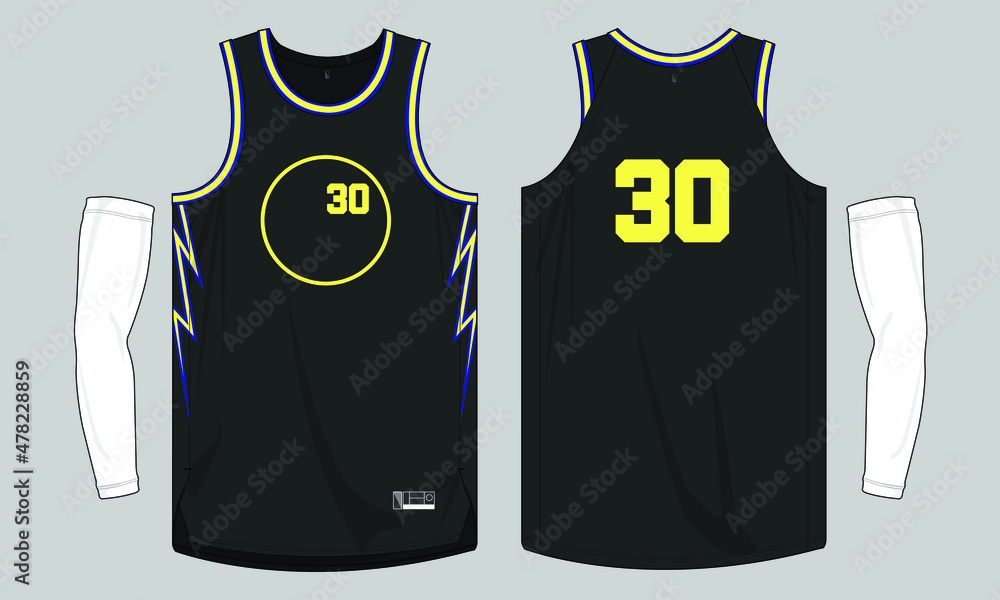 Wall mural basketball jersey template vector mockup