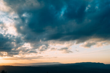 sunset in the clouds