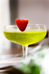 cocktail with strawberry