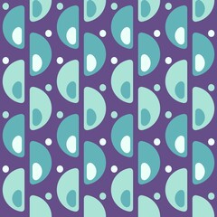 Rounded abstract seamless pattern - accent for any surfaces.