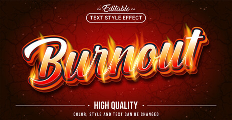 Editable text style effect - Burnout text style theme.