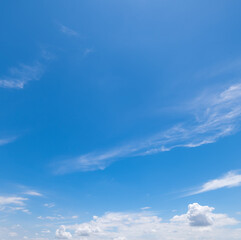 Panoramic view of clear blue sky and clouds, clouds with background.