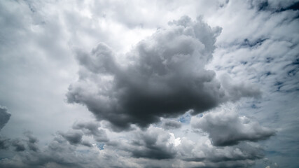 dark storm clouds with background,Dark clouds before a thunder-storm.