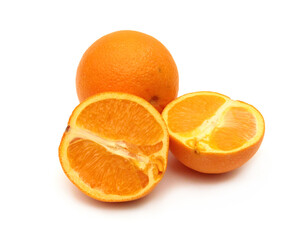 nice fresh orange isolated on a white background