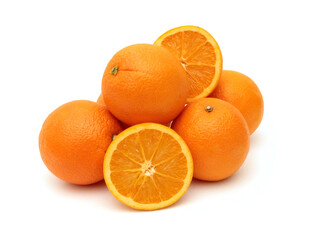 nice fresh orange isolated on a white background