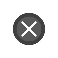 Obraz premium vector icon not accepted, has failed, on white background