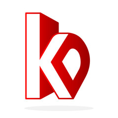 Initial Letter KD Logo Vector