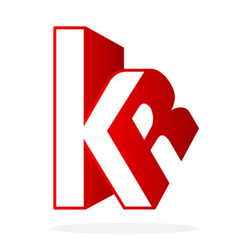 Initial Letter KR Logo Vector