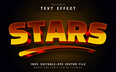 Stars text effect with gradient