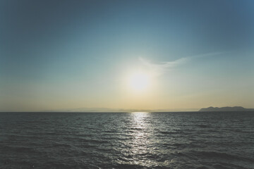 海の夕陽
