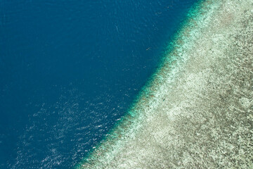 Aerial view of Island . Pulau Mabul is a beautiful small Island located on the East Coast of Sabah