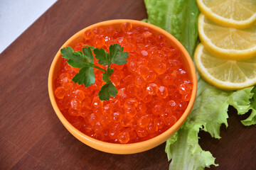A treat with red caviar for Orthodox Christmas