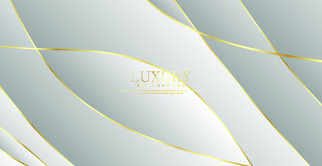 Abstract background with gold waves. Luxury paper cut background, golden pattern, halftone gradients, cover template, geometric shapes, modern minimal banner. 3d Vector illustration.