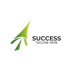 Success Icon Logotype Elements Vector Template bright green