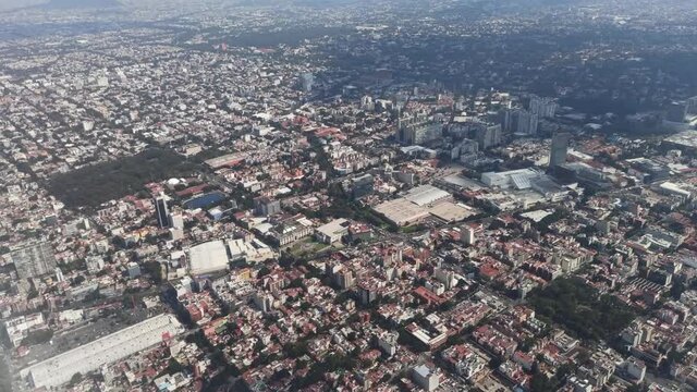 Aerial view of Mexico city.