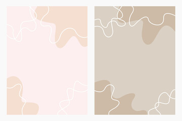 Set of abstract creative artistic templates with autumn concept. Universal cover Designs for Annual Report, Brochures, Presentations, Leaflet, Magazine.