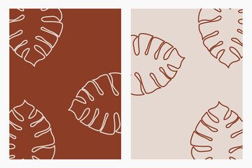 Mid century modern minimalist art print. Abstract contemporary aesthetic background. Continuous one line doodle drawing.