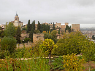 Fototapeta na wymiar Medieval castle Alcazaba of Almeria, Granada Spain 