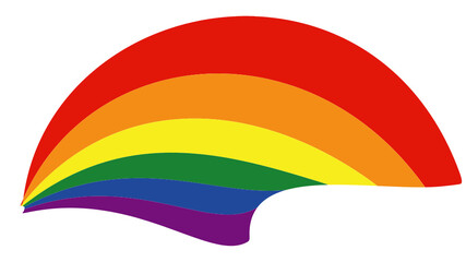 Curved LGBT flag