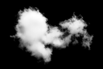 cloud isolated on black background	
