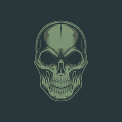 Skull Head Vector Illustration