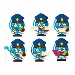 A picture of cheerful globe ball postman cartoon design concept