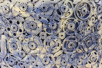 Close up texture of steel floor plate
