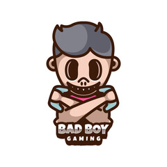 Illustration vector graphic of Bad Boy, good for logo design