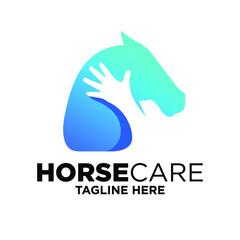 Horse Care Logo Design Template Inspiration, Vector Illustration.
