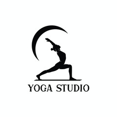 Yoga Studio Logo Vektor, illustrations of female yoga poses