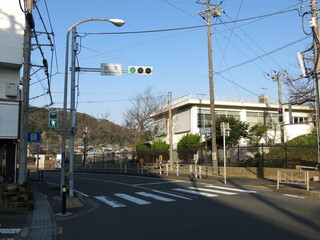 Fototapeta na wymiar 国道16号の神奈川県側の末端である横須賀市の走水交差点