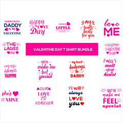 Valentine’s Day T-shirt design bundle