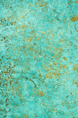 marble, concrete texture. old, vintage celadon green, Fortuna Gold background. gold, turquoise