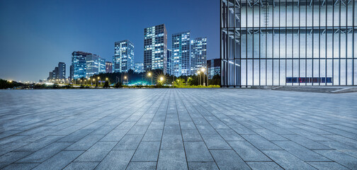 Fototapeta na wymiar Panoramic skyline and modern commercial office buildings with empty floor in Beijing, China.
