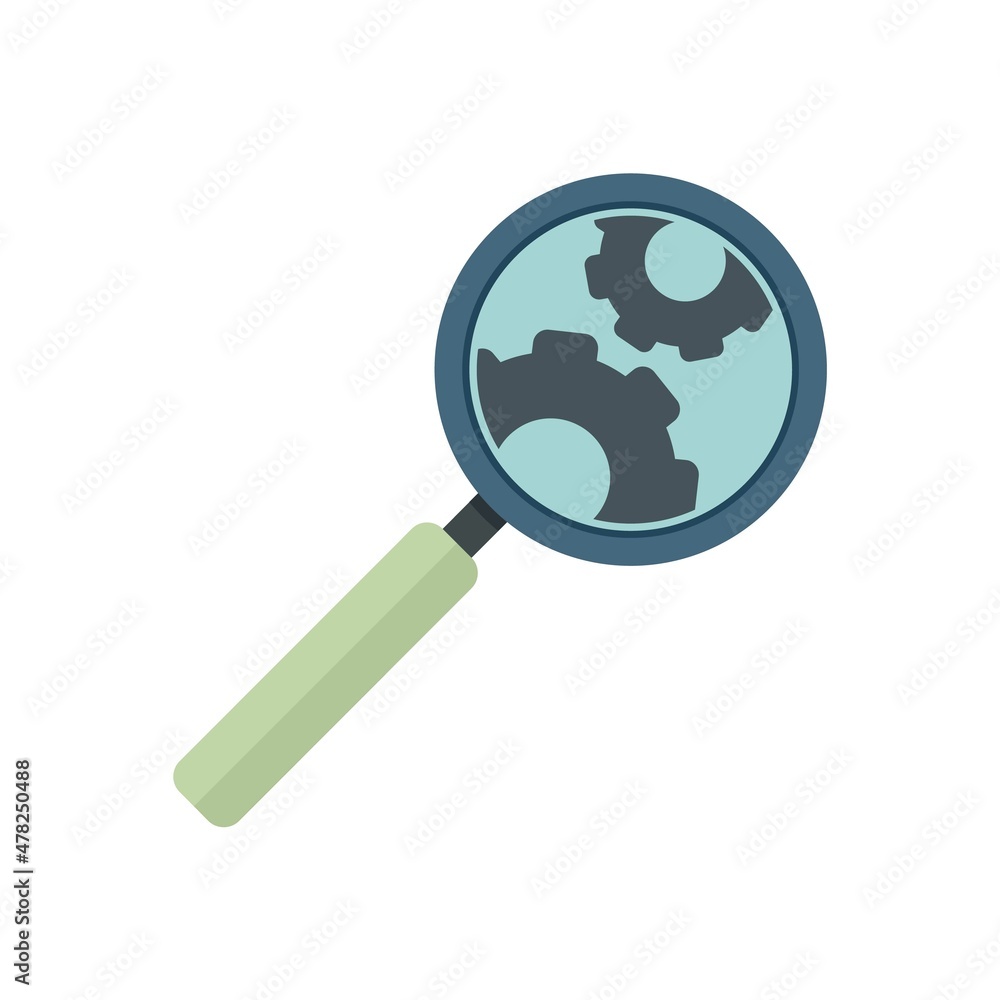 Poster search testing software icon flat isolated vector