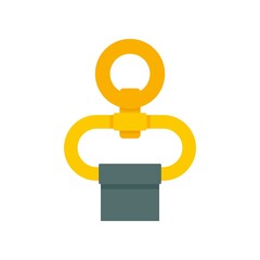 Industrial climber belt ring icon flat isolated vector
