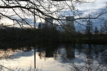Abgeschaltetes Kernkraftwerk AKW Grafenrheinfeld bei Schweinfurt