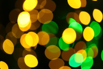 Colorful city lights defocused abstract background- 