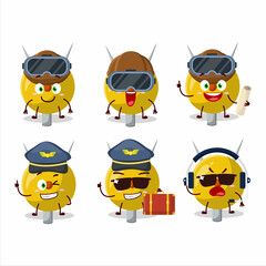 Pilot cartoon mascot term stationery with glasses