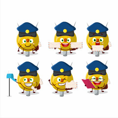 A picture of cheerful term stationery postman cartoon design concept