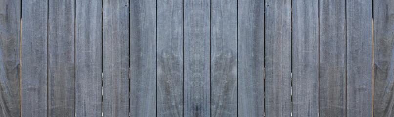 並んだ古い木の板のテクスチャー。横に長いパノラマの背景素材。