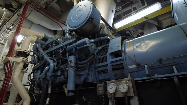  Fire sensor above diesel generator in engine room of ship