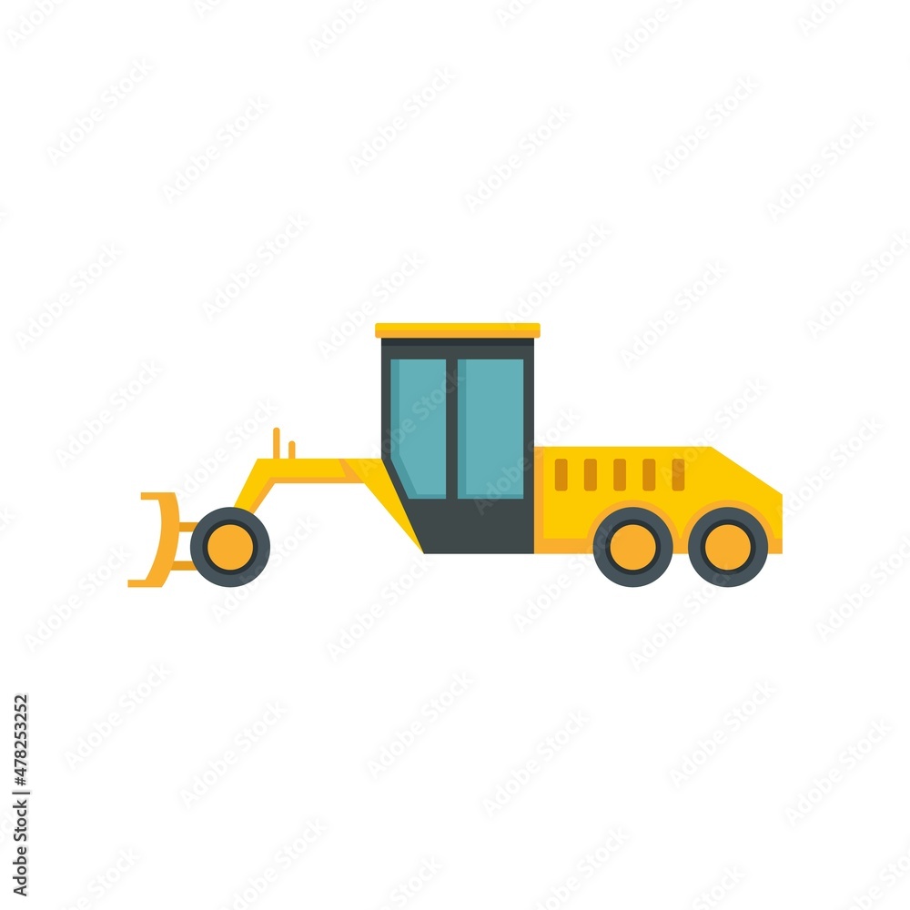 Poster grader machine utility icon flat isolated vector