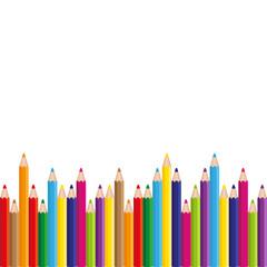 Colorful crayons. Colored pencils vector