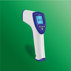 vector illustration of a non-contact thermometer