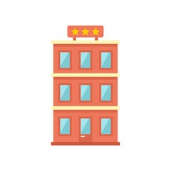 Room service hotel icon flat isolated vector