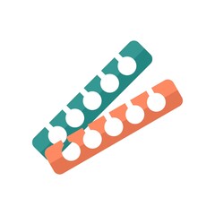 Manicurist polish nail stand icon flat isolated vector