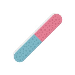 Polish nail tool icon flat isolated vector