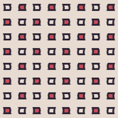 Japanese Square Embroidery Vector Seamless Pattern